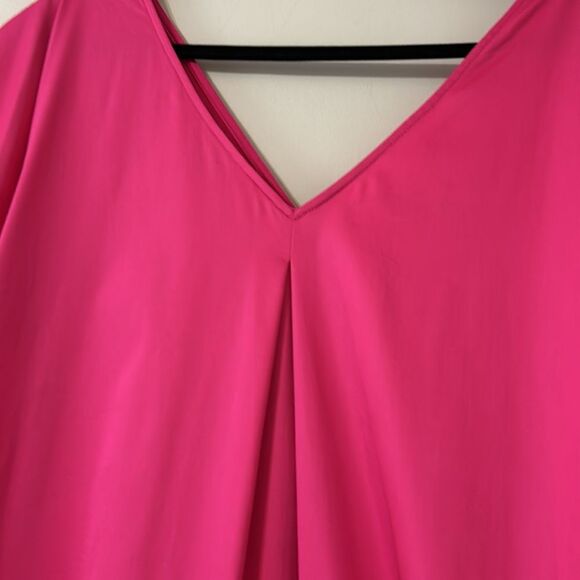 Antonio Melani | Pink Maxi The Myrna Dress Size 6 V-neck Flounce Hem Cuff Sleeve - Picture 5 of 8